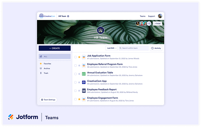 Jotform Teams