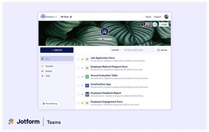 Jotform Teams